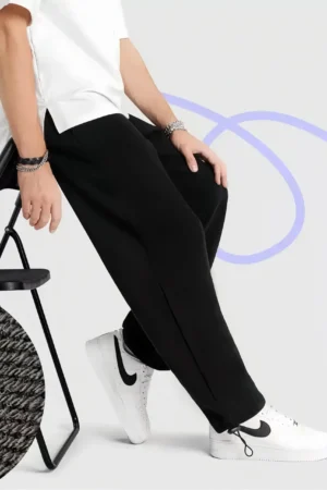 All Black Basic Classic Track Pants – Comfy, Stylish, & Versatile