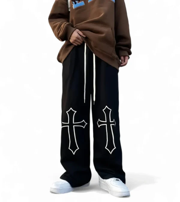 Crossed Aesthetic Urban Drip Baggy Pant - Image 2