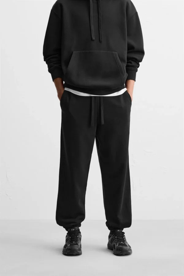 Cozy Black Track Pants – Ultimate Comfort & Style - Image 2