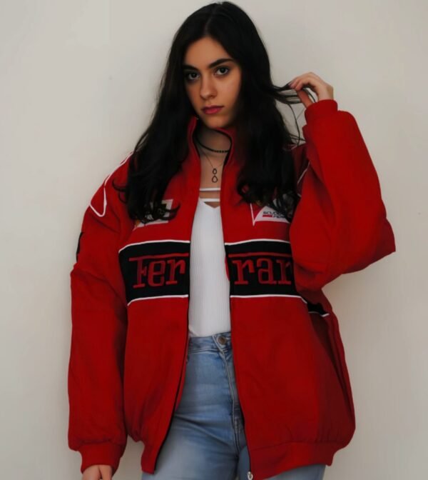Ferrari F1 Precision Oversized Racer Jacket Drip Mania front image