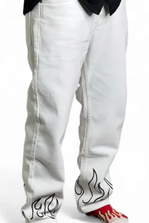 Flame Printed Baggy Jeans – Bold Street Style Essential