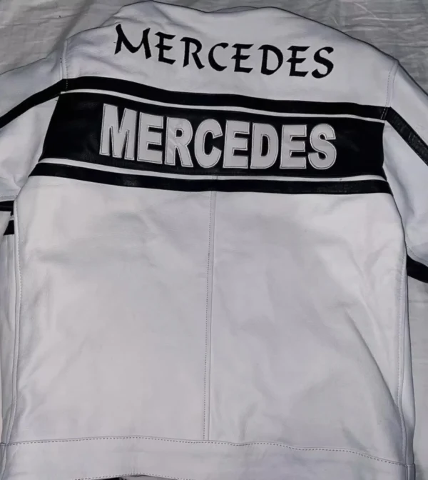 Mercedes Racing Leather Jacket – Streetwear Biker Fit for Men & Women - Image 3