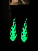 Flame Neon Glowing Baggy Straight Fit Pant
