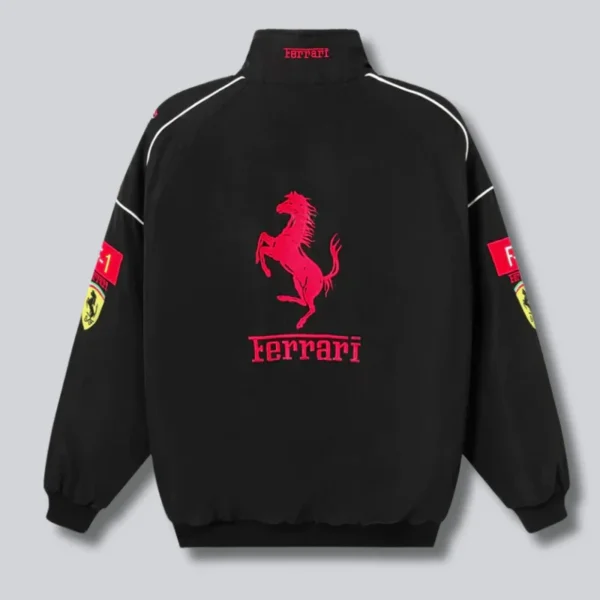 Ferrari Turbo F1 Classic Racer Jacket | Oversized Motorsport Streetwear India | Drip Mania - Image 4