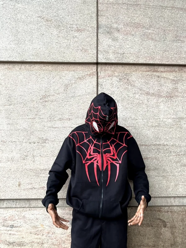 Couple Spider-Man Full Zipper Hoodie Matching Superhero Hoodies - Image 3