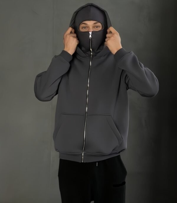 Balaclava Hoodie Vintage Full Zipper - Image 2