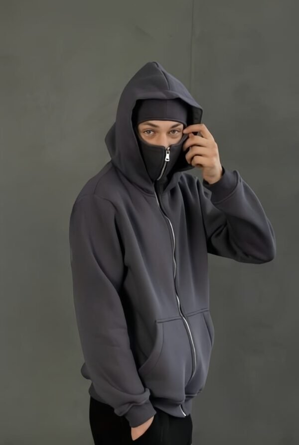 Balaclava Hoodie Vintage Full Zipper - Image 3