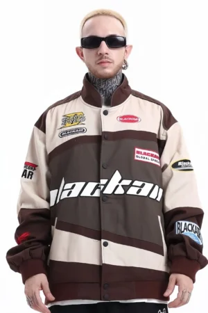 Black Air Stylish Classic Pro Racer Jacket :