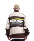 Blackair jacket brown back side image