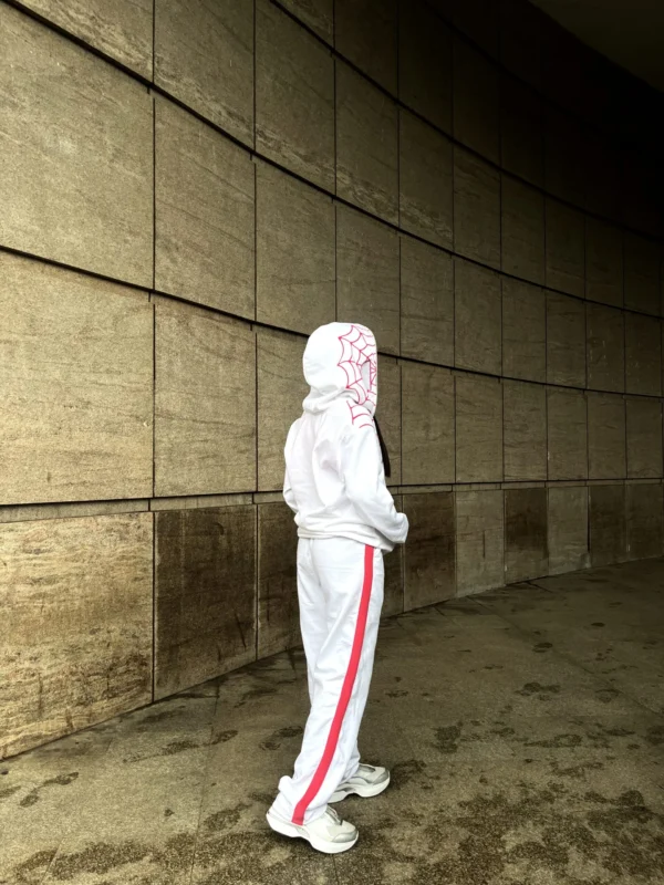 White Spider Man Web Full Zipper Hoodie - Image 3