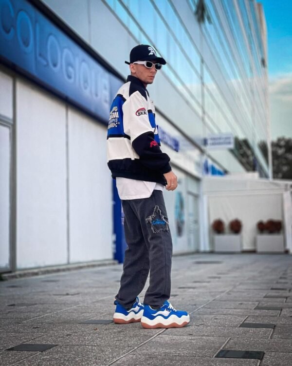 Black Air Racing Jacket for Men – F1 Inspired Oversized Streetwear | Drip Mania back image