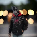 Red and black Spiderman Hoodie back design
