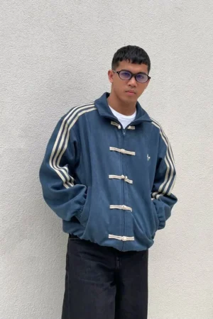 Oversized fit Blue CNY Jacket for men and women streetwear fashion