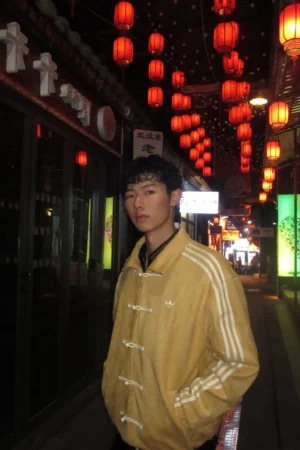 Drip Mania Yellow CNY Jacket - Premium Front View Streetwear Bomber