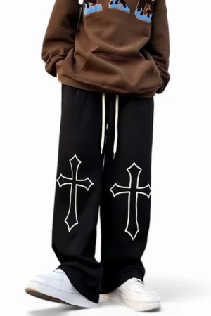 Crossed Aesthetic Urban Drip Baggy Pant