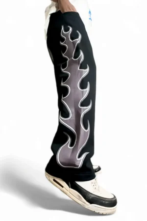 Vibrant Flame Design Baggy–Trendy and Comfortable