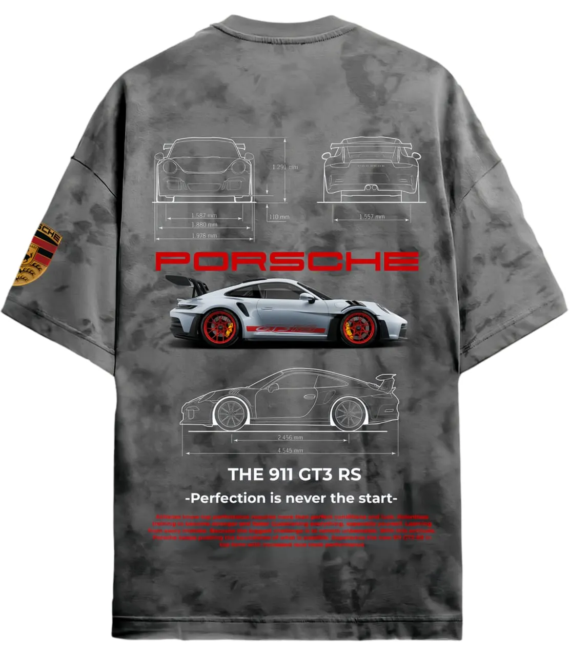 Stylish Porsche 911 Oversized T-Shirt - Premium & Comfort Fit for Men and Women - Image 2