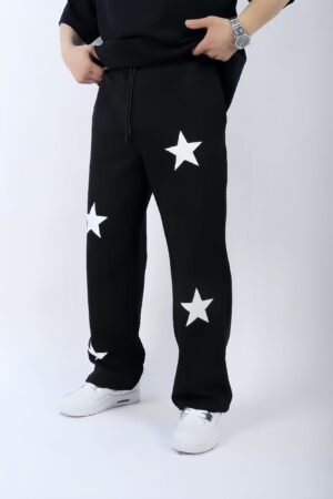 Star Printed Wide Leg Baggy Pant