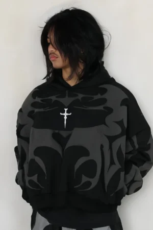 Tribal Shadow Delta hoodie by Drip Mania Bold & Stylish Streetwear Hoodie with unique Tribal Design for Men & Women