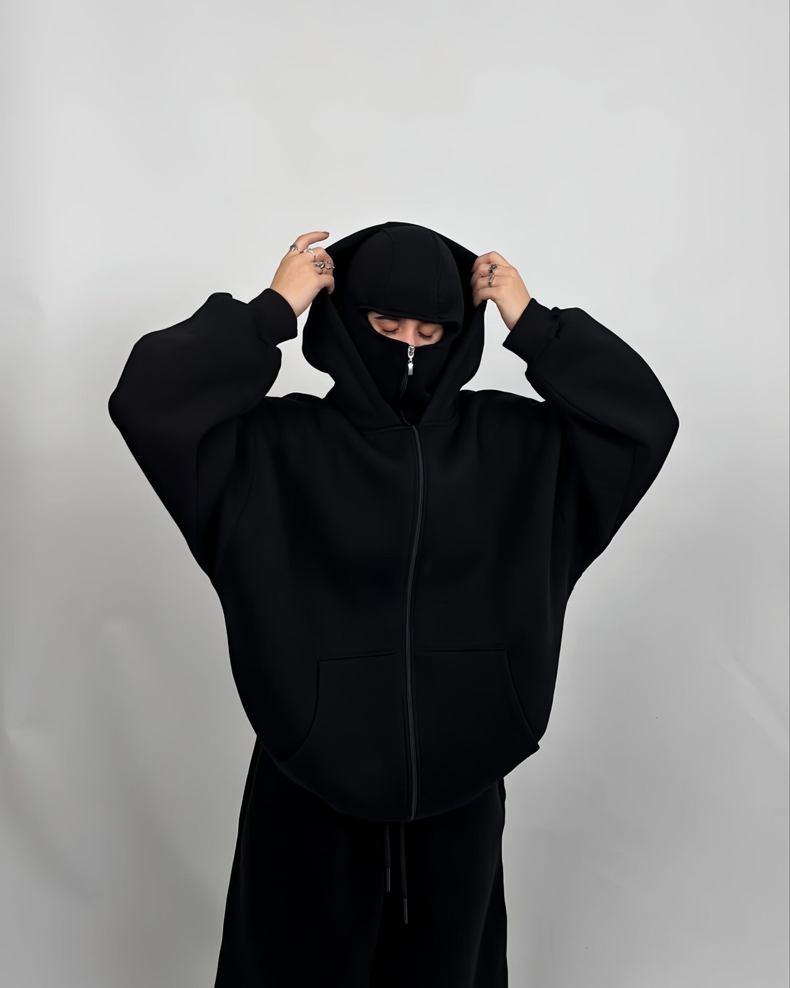 Balaclava Hoodie Zipper - Drip Mania India