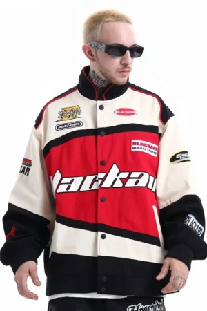 Black Air Racing Jacket–Premium Front Image