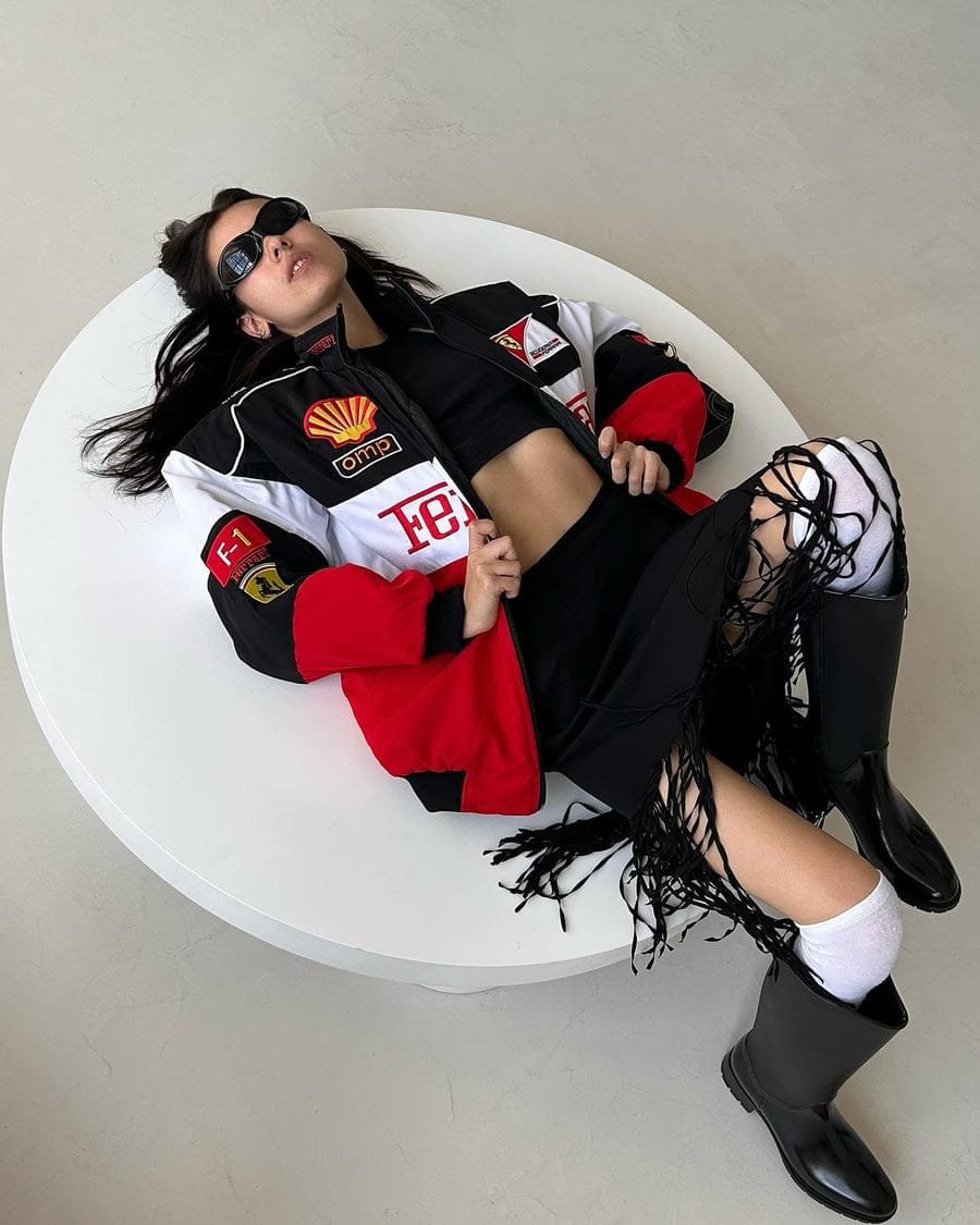 Ferrari F1 Premium Racing Oversized Jacket | Speed Meets Streetwear India | Drip Mania