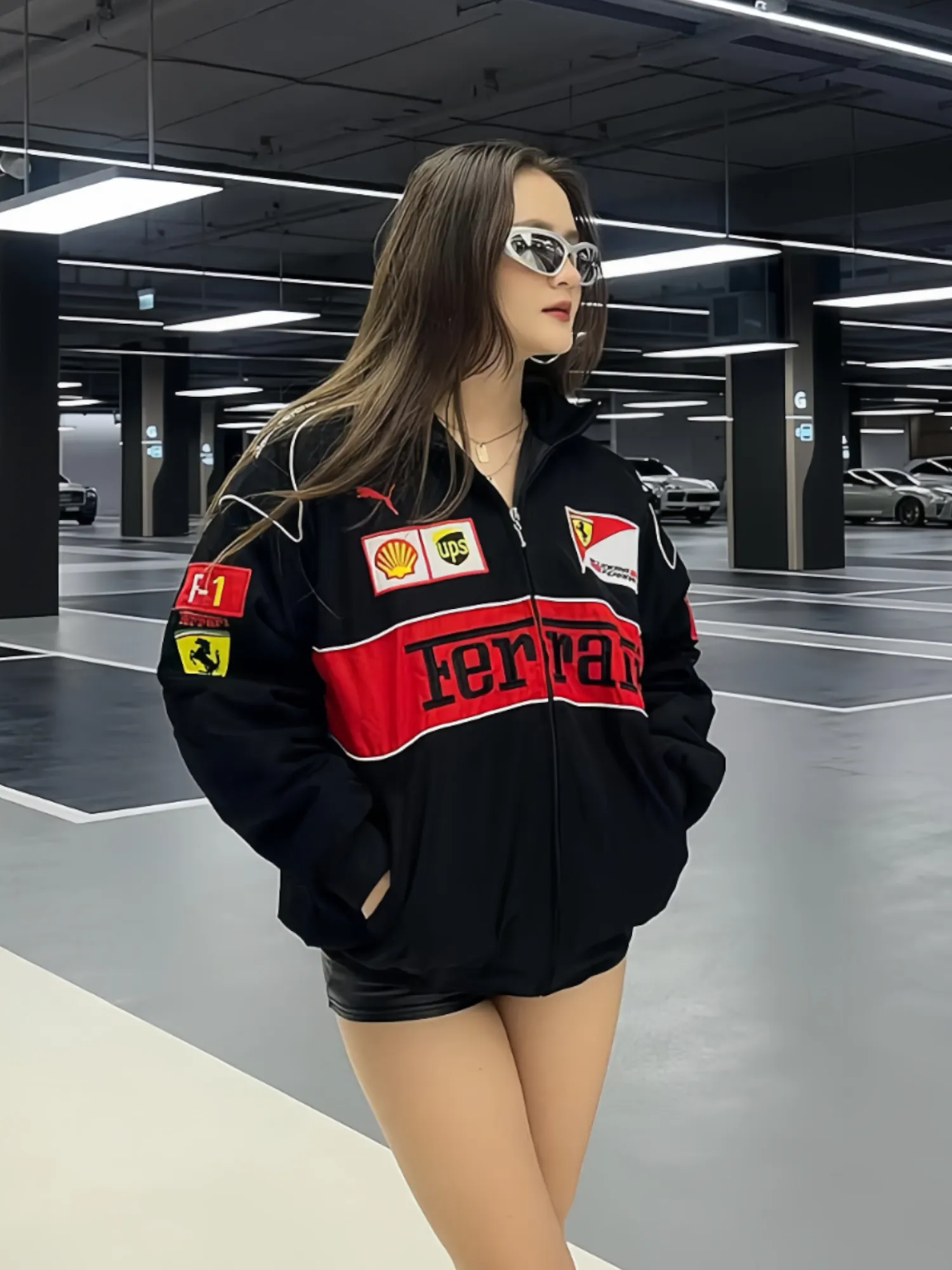 Racing Icon Black Ferrari F1 Vintage Jacket – Unisex by Drip Mania