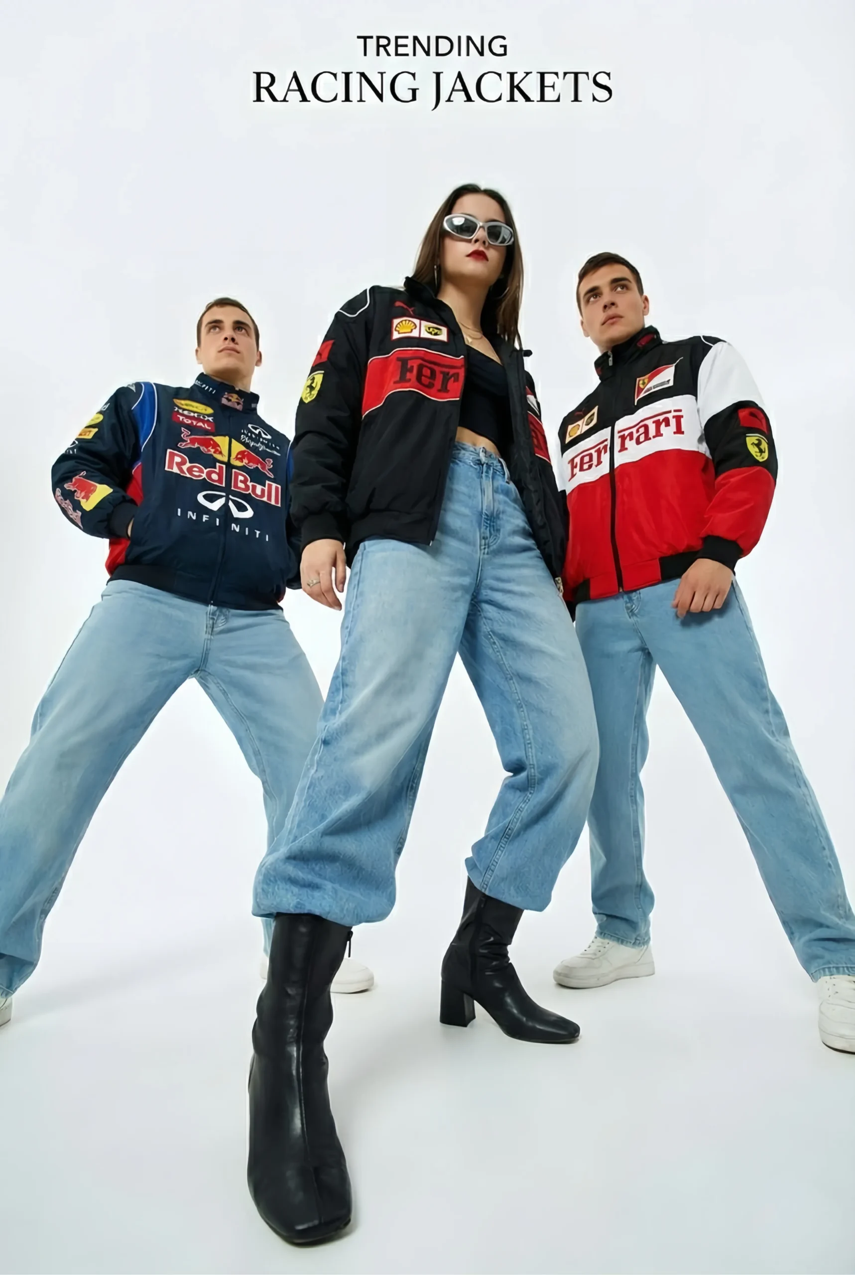 Ferrari F1 Racing Jacket and Red Bull F1 Racing Jacket Banner