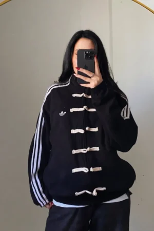 Black CNY Jacket Front View - Premium Lunar New Year Streetwear by Drip Mania